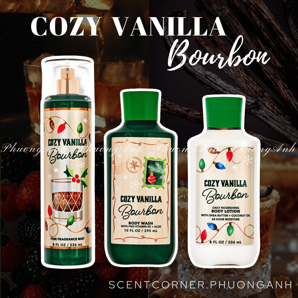 COZY VANILLA BOURBON | Bộ sản phẩm Body Mist - Lotion - Sữa Tắm