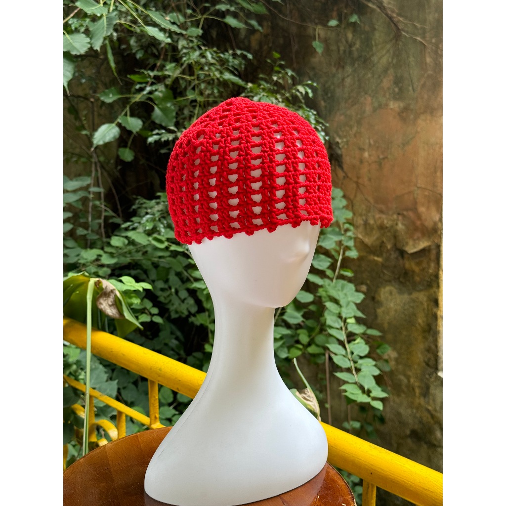 Mũ Bonet đan lưới Crochet Handmade by Cho Vui Craft