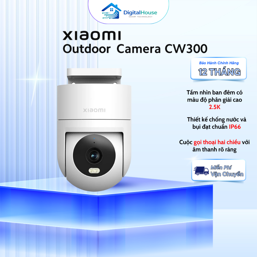 Camera ngoài trời Xiaomi Outdoor Camera CW300 EU 360 độ 4MP - Bảo Hành Chính Hãng 12 Tháng