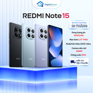 Điện thoại Xiaomi Redmi Note 15 4G Đủ Bản Dung Lượng có tiếng Việt - Bản Quốc Tế - Bảo Hành 24 Tháng