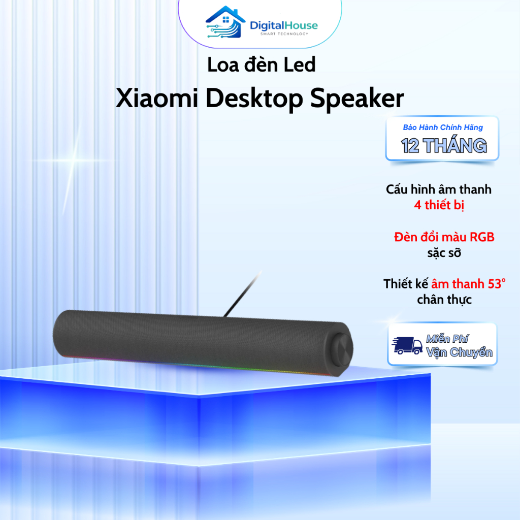 Loa led máy tính Xiaomi Desktop Speaker 10W nhiều chế độ âm thanh - Bảo hành 12 Tháng chính hãng