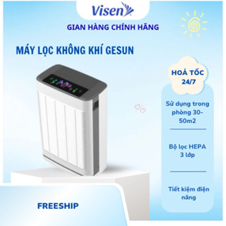 Máy Lọc Không Khí GS-501- Khử Mùi Diệt Khuẩn - Bộ Lọc HEPA 3 Lớp, Lọc Bụi Mịn PM2.5 Phấn Hoa- Hút Lông Thú Cưng Cực Mạnh