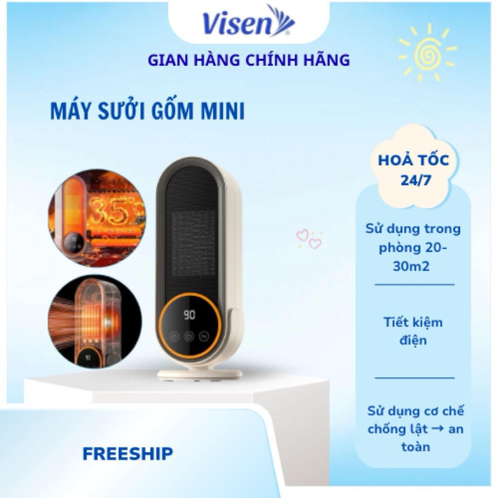Quạt sưởi ấm mùa đông, máy sưởi ấm mini cho bé sơ sinh, điều khiển từ xa, quạt sưởi ấm gia đình trẻ em và trẻ sơ sinh