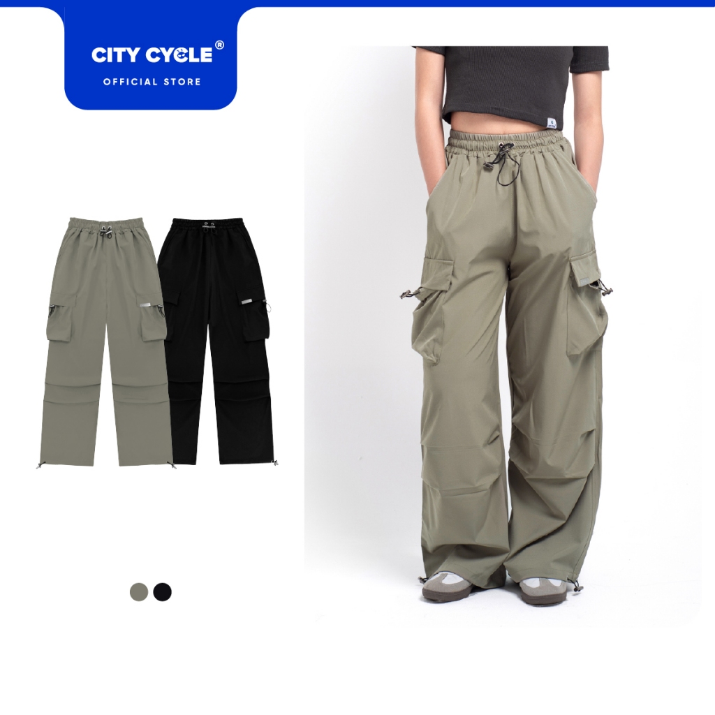 Quần ống rộng nam nữ dài jogger túi hộp gió Local Brand Chính Hãng City Cycle Quần gió Gatherpoint