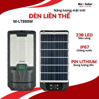 Đèn liền thể năng lượng mặt trời Maxsolar M-LT800W 238 LED IP67 chiếu sáng ngoài trời