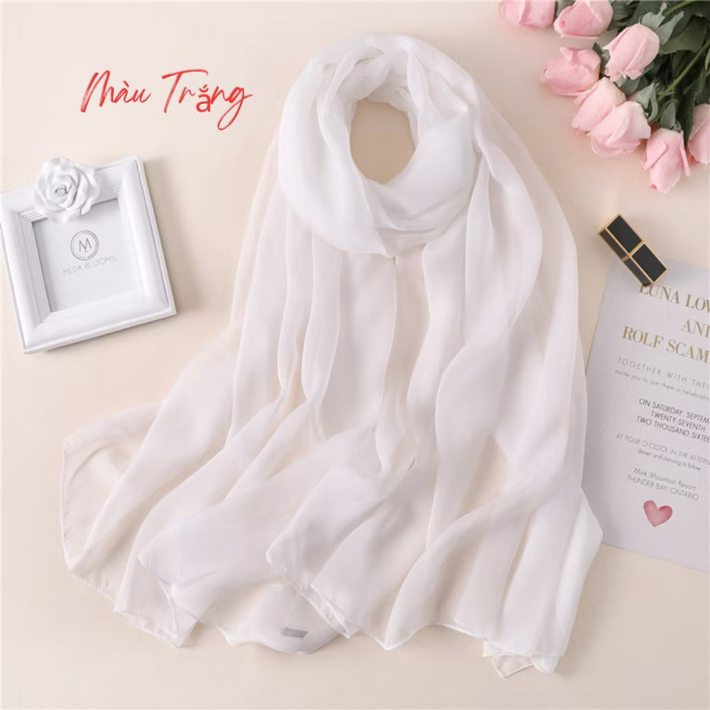 [ Hoả Tốc HN ]  🌸 Khăn Choàng Voan Tơ xuyên thấu 1m8* 75cm Mỏng Nhẹ – Mềm Mịn Bay Bổng – Phối Đầm Dạ Hội, Áo Dài | BigBuy360 - bigbuy360.vn