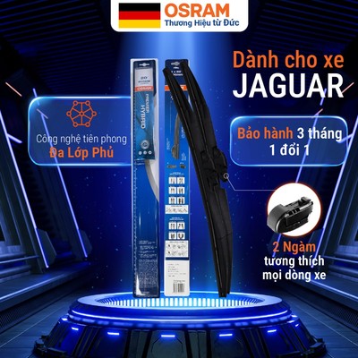 Cặp gạt mưa OSRAM 3 khúc đa năng cho xe JAGUAR, 3 tỷ hạt NANO, cao su NSBCR, lớp phủ NGMPT - siêu mượt, bền chuẩn Đức