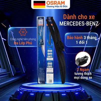 Cặp gạt mưa OSRAM 3 khúc đa năng xe MERCEDES-BENZ, 3 tỷ hạt NANO, cao su NSBCR, lớp phủ NGMPT - siêu mượt, bền chuẩn Đức