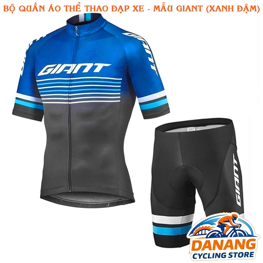 Bộ Quần Áo Thể Thao Đạp Xe - Mẫu Giant (Xanh Đậm)
