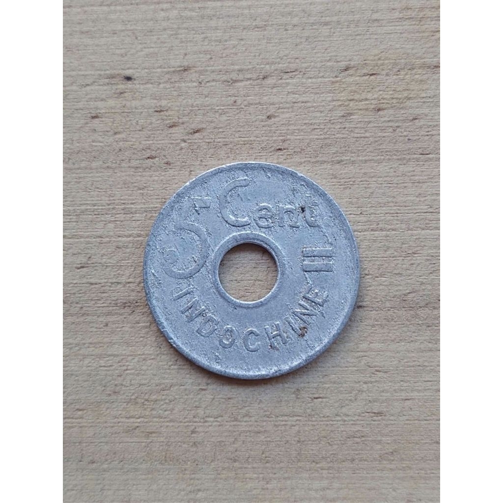 Sưu tầm 1 xu 5 Cent Đông Dương (Indochine) 1943