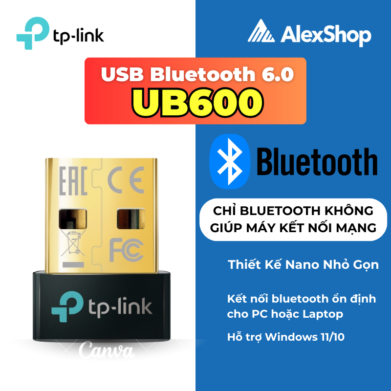 [2026] USB Bluetooth TP-Link UB600 / UB500 / UB500 Plus, USB Bluetooth 6.0 / 5.4 Dùng Cho PC hoặc La
