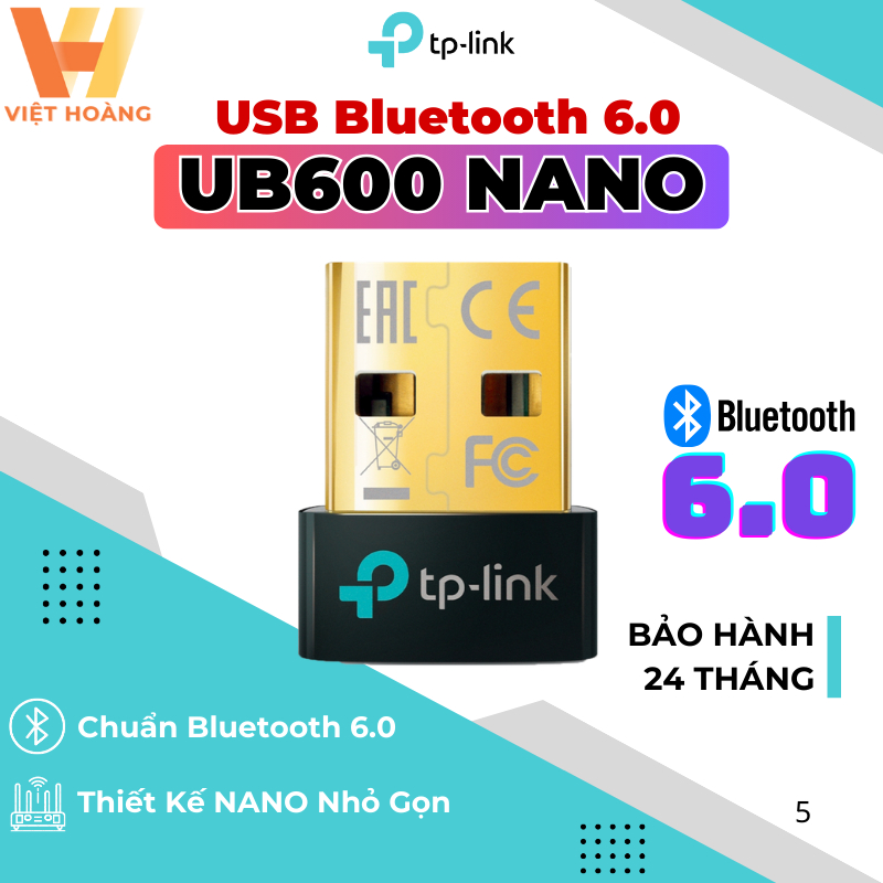 USB Bluetooth 6.0 / 5.4 TP-Link UB600 / UB500 / UB500 Plus Dùng Cho PC hoặc Laptop