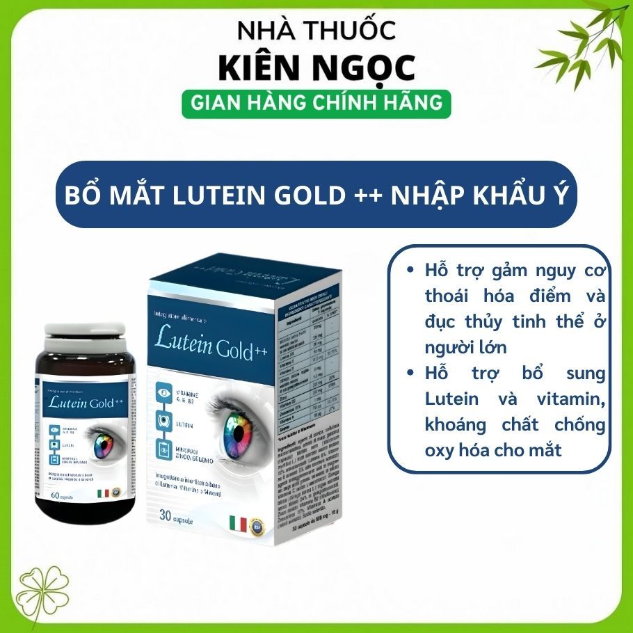 Viên uống bổ mắt Lutein Gold-Hỗ trợ phòng-chống thoái hóa điểm vàng, tốt thị lực cho ngườilớn-trẻem