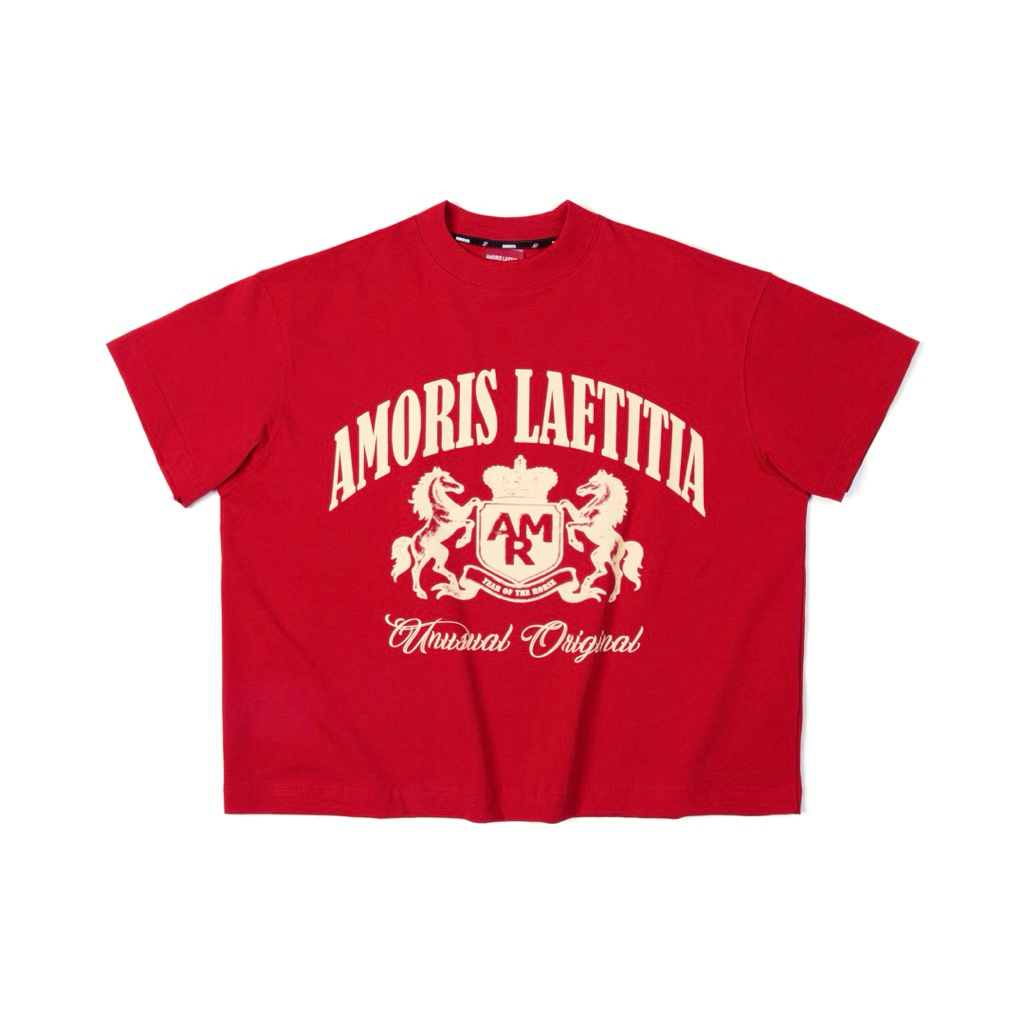 Áo thun BOXY AMORIS "CABALLO" RED / 100% Cotton / AMORIS LAETITIA
