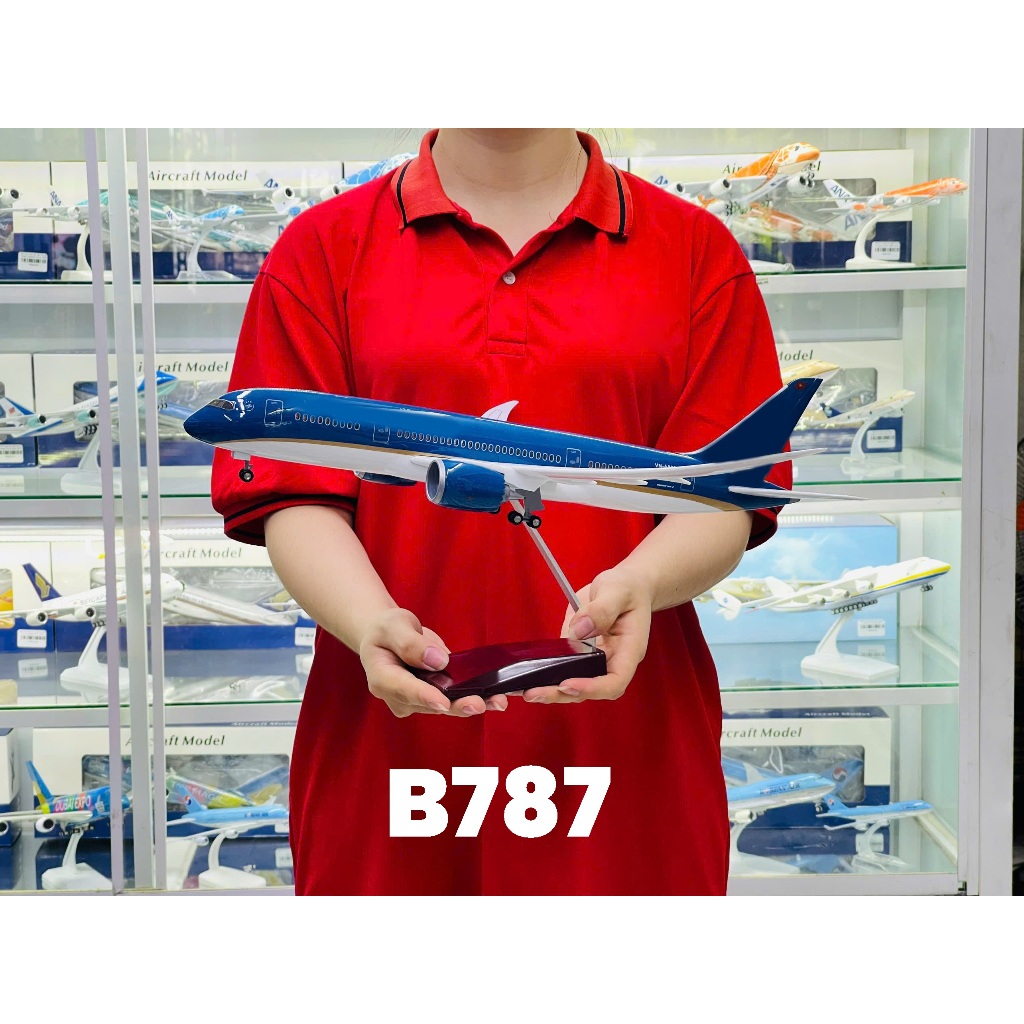 Máy bay mô hình VN Airlines Dreamliner Boeing B787 khổng lồ 47cm MB47087