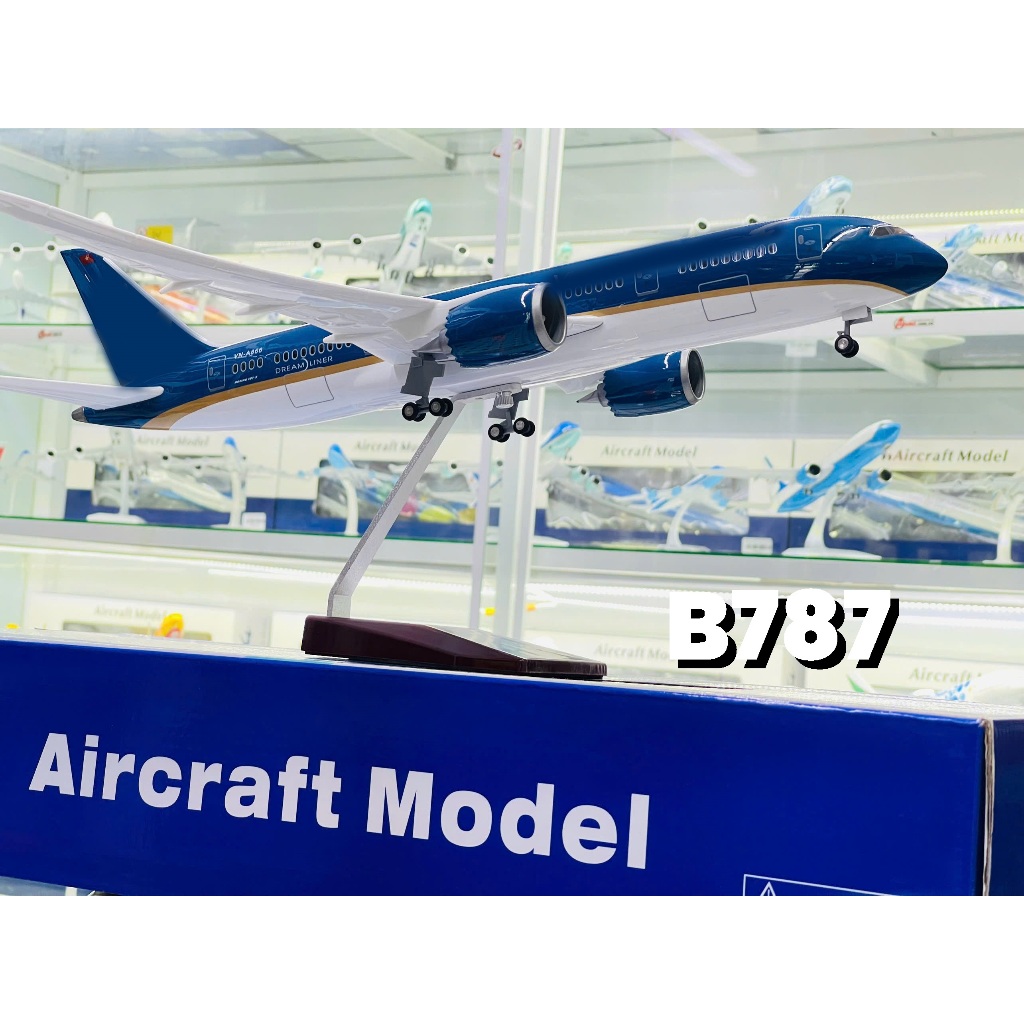 Mô hình máy bay VN Airlines Dreamliner Boeing B787 dài 47cm MB47087