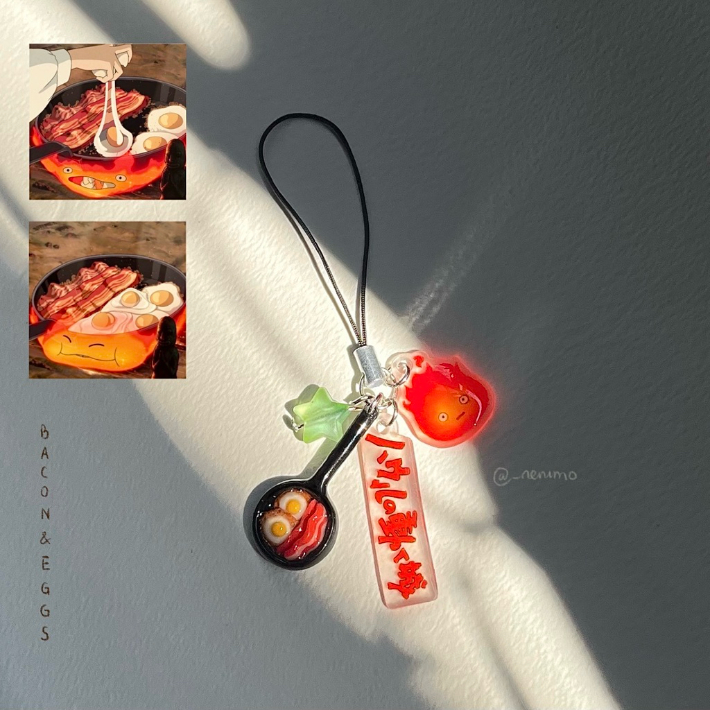 [Ghibli Fanmade] Móc khoá dây đeo điện thoại bữa sáng | Howl’s Moving Castle