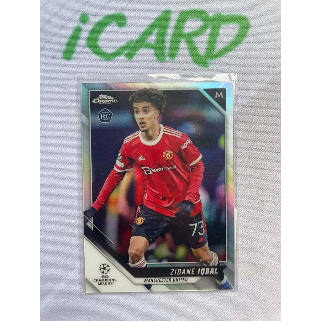 Thẻ bóng đá N268 Zidane Iqbal Manchester United RC Topps Chrome UEFA Champions League 2022/23
