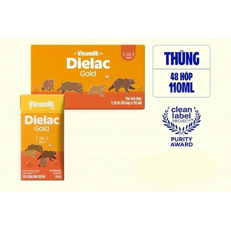 Thùng 48 hộp sữa bột pha sẵn Dielac gold 110ml
