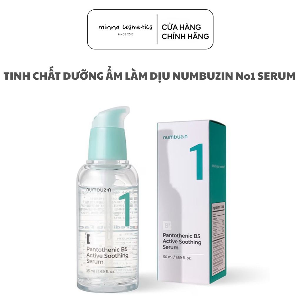[Numbuzin] Serum Cấp Ẩm Phục Hồi, Kiểm Soát Dầu Numbuzin No.1 Patothenic B5 Active Soothing Serum 50