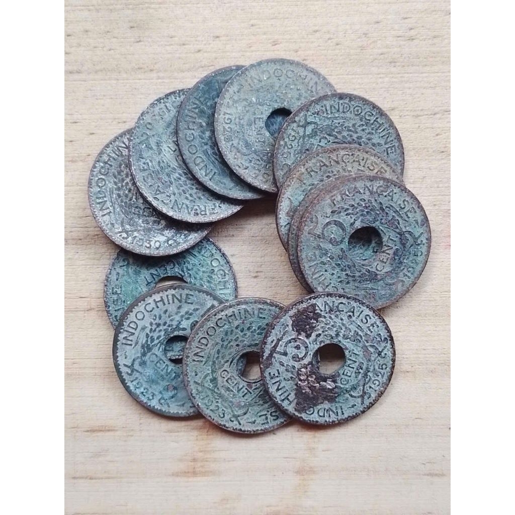 Sưu tầm 1 xu 5 Cent Đông Dương (Indochine) 1923-1937