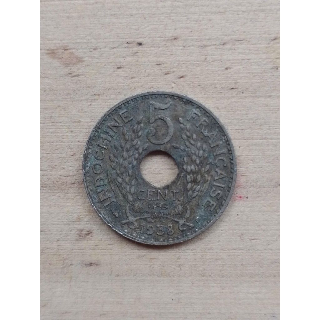 Sưu tầm 1 xu 5 Cent Đông Dương (Indochine) 1938-1939