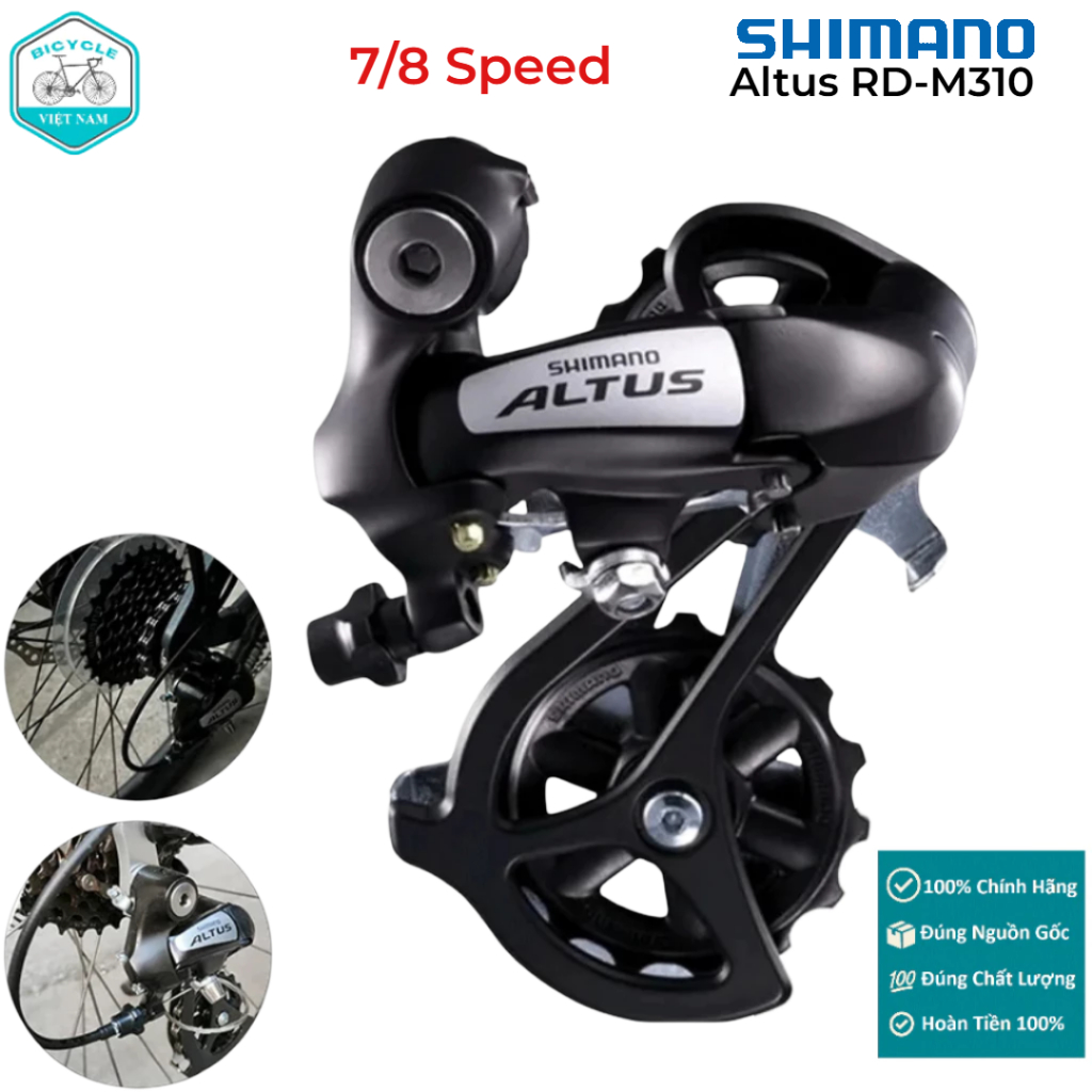 Củ Cùi Đề Sau Xe Đạp Shimano Altus RD M310 7/8 Speed – Hàng Chính Hãng