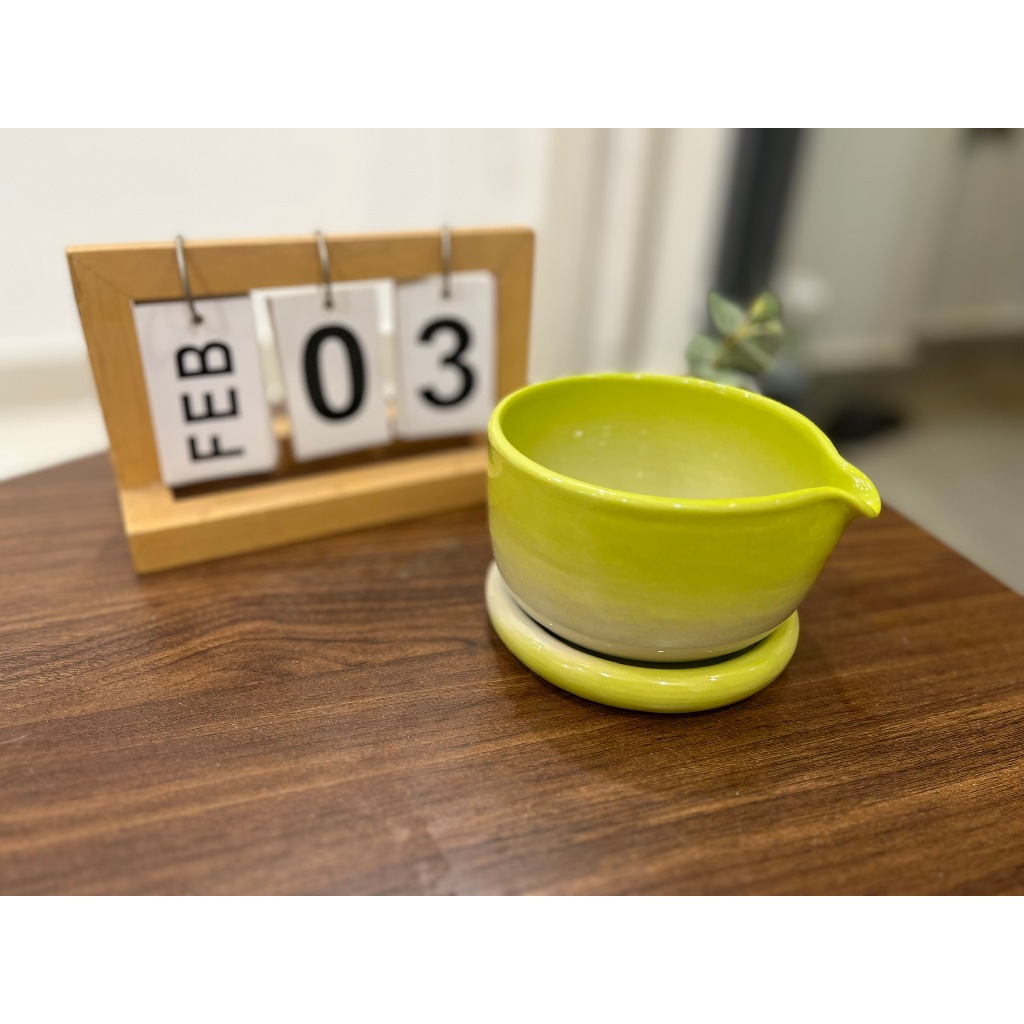 Bát Chawan có đế lót  - Tô Chawan - Dụng cụ pha Matcha