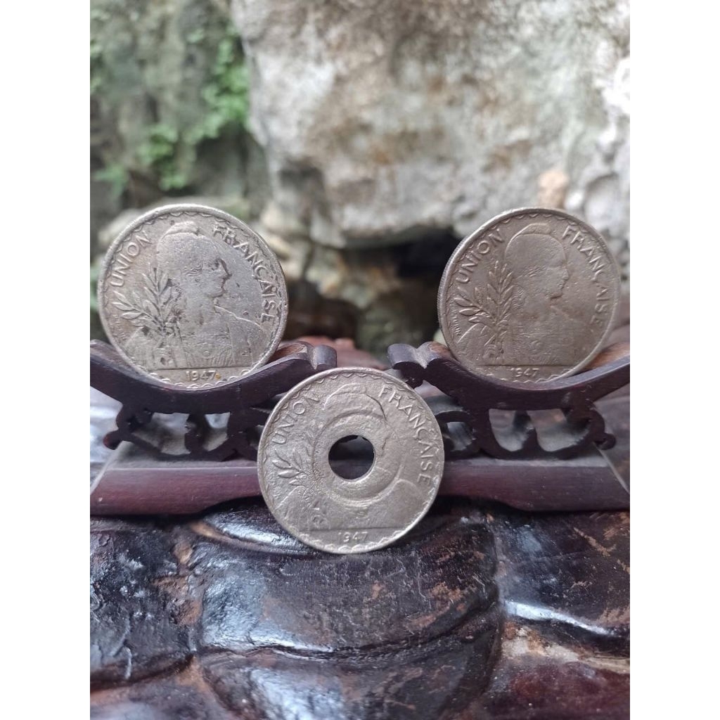 Sưu tầm 1 xu 1 Piastre Đông Dương (Indochine) 1947 - phân loại theo từng xu
