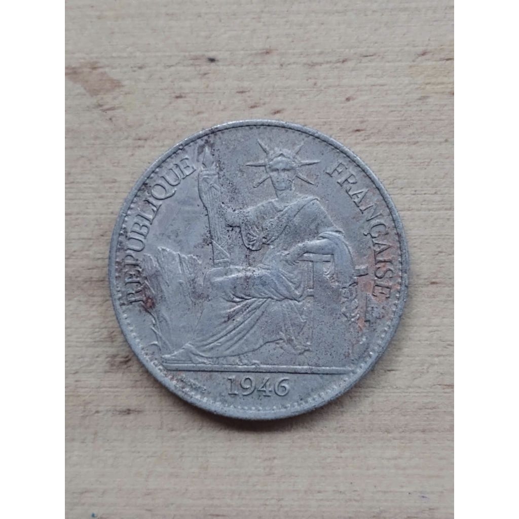 Sưu tầm 1 xu 50 Cent Đông Dương (Indochine) 1946 (Tặng kèm hộp)