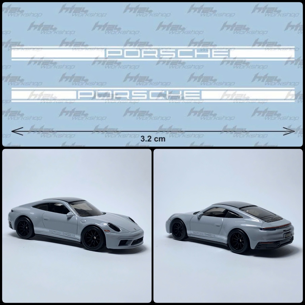 HT24workshop - Decal nước Porsche cho xe mô hình 1:64 (DARK TONE)