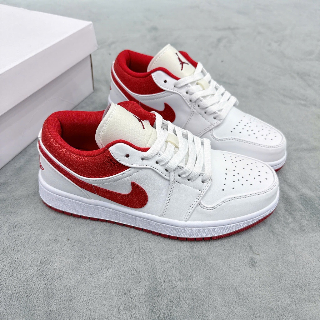 Giày JD 1 Low Navy White Red – JD 1 Low Xanh Navy Trắng Đế Đỏ, Sneaker Unisex Cao Cấp