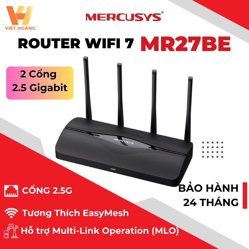 Phát Wifi Mercusys MR27BE - MR25BE Phát Wifi 7 Băng Tần Kép Chính hãng