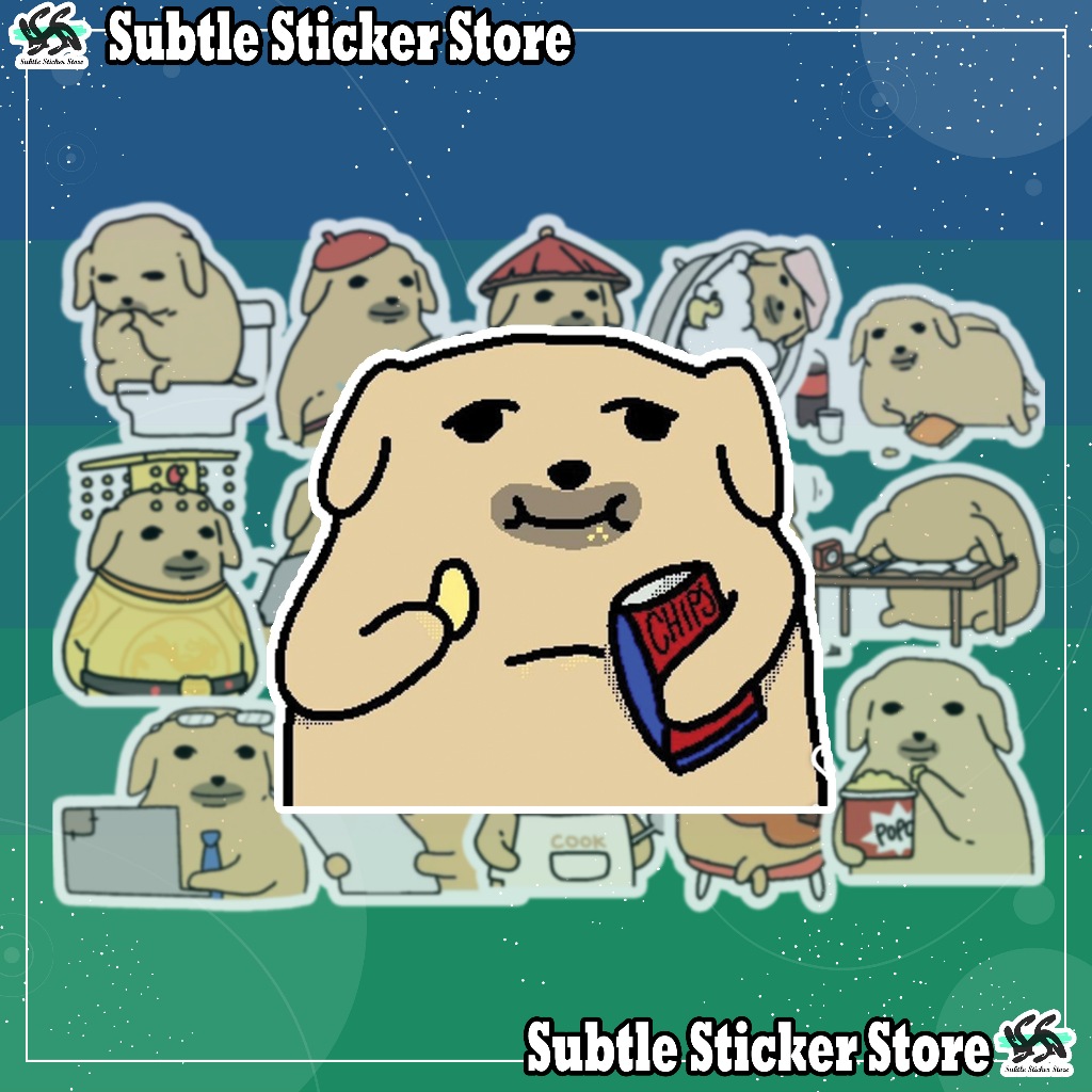 [Nudaeng Dog] - Set 10/15 Sticker Meme Nudaeng Dog - meme chó Nudaeng hình dán trang trí hài hước ch