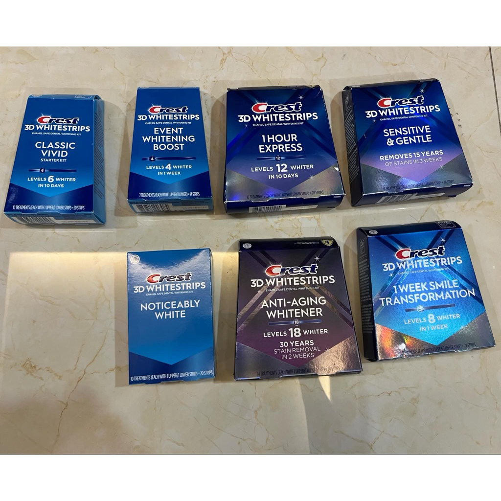 Miếng dán trắng răng Crest 3D Whitestrips