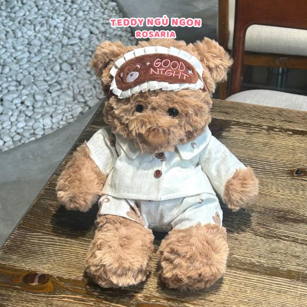 Gấu bông Ryan mặc Pyjama cao cấp, Teddy mặc đồ ngủ làm quà tặng đáng yêu