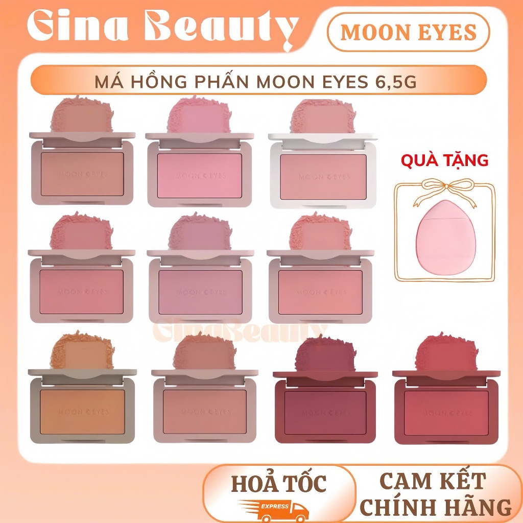 [MOONEYES] Phấn Má Hồng MOON EYES BLUSH Dạng Bột má hồng mooneyes Color Romantic Collector Matte