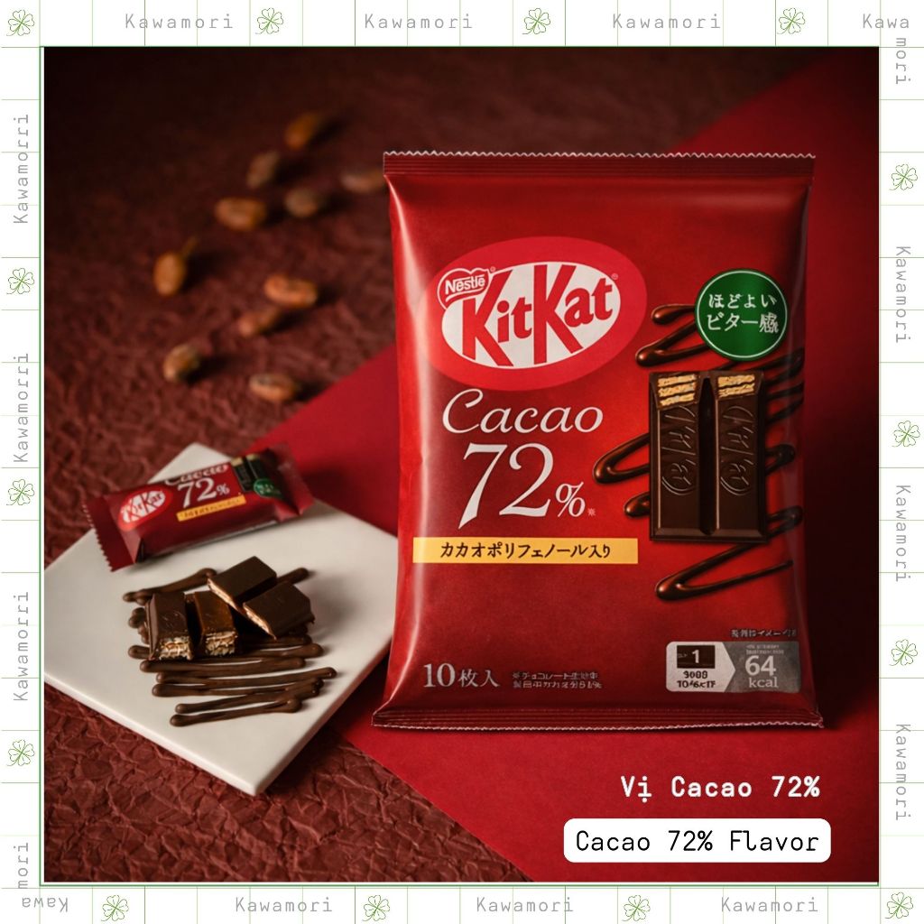 KitKat Nhật - KitKat Cacao 72% - KitKat phiên bản chocolate đen đậm vị