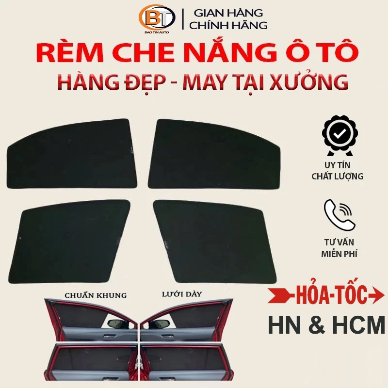 Rèm che nắng xe ô tô chống tia uv chắn nắng,nóng cho xe hơi hút nam châm theo chuẩn cho từng dòng xe hàng loại 1