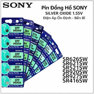 Vỉ 5 Viên Pin Thay Đồng Hồ Sony 1.55 SR SW 626/377 621/364 616/321 927/395 920/371 721/362 521/379 516/317 416/337.