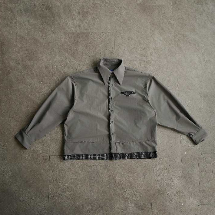 Áo sơ mi nam nữ phối hai lớp form boxy oversize NAS Agency Layer Shirt