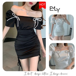 Đầm dáng ôm mini tay ngắn Emilyshop