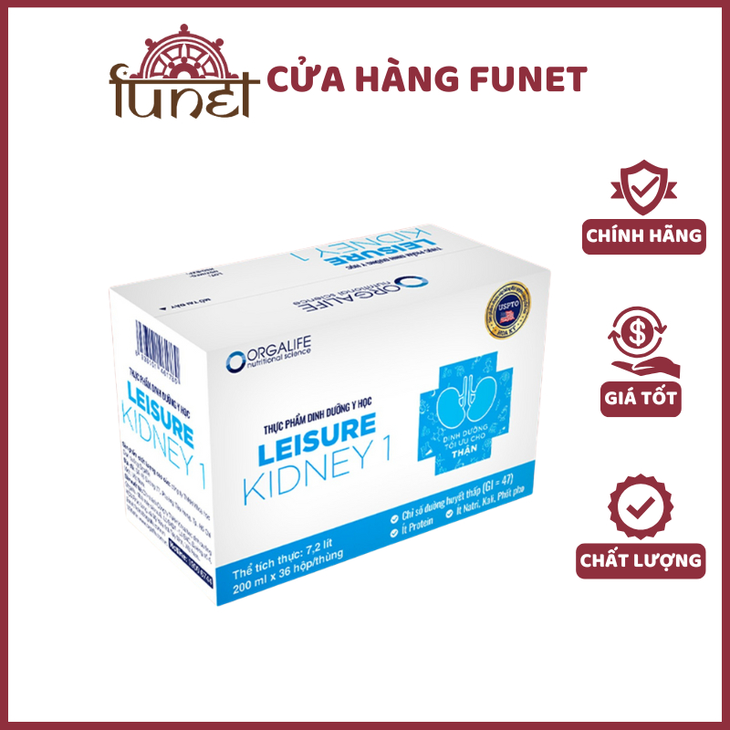 Thùng Leisure Kidney 1 – Soup Uống Dinh Dưỡng Ít Protein, 200ML