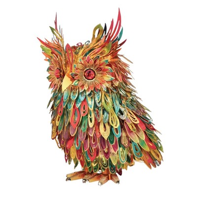 Mô Hình Kim Loại 3D Lắp Ráp Piececool Con Cú (117 mảnh, Night Owl) P450-GR – MP1340