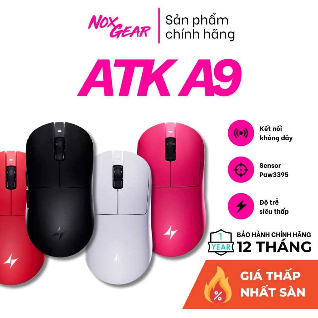 Chuột Gaming Không Dây ATK A9 | ATK A9 SE | ATK A9 Plus | ATK A9 Ultimate | A9 Ultramax | A9 Air - B