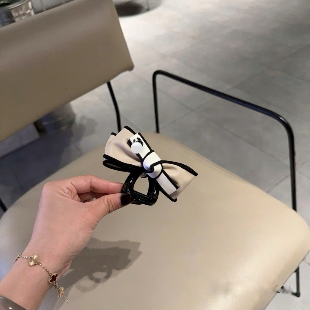 Kẹp tóc nơ da siêu xinh kẹp tóc cao cấp 8cm xương kẹp chắc tóc