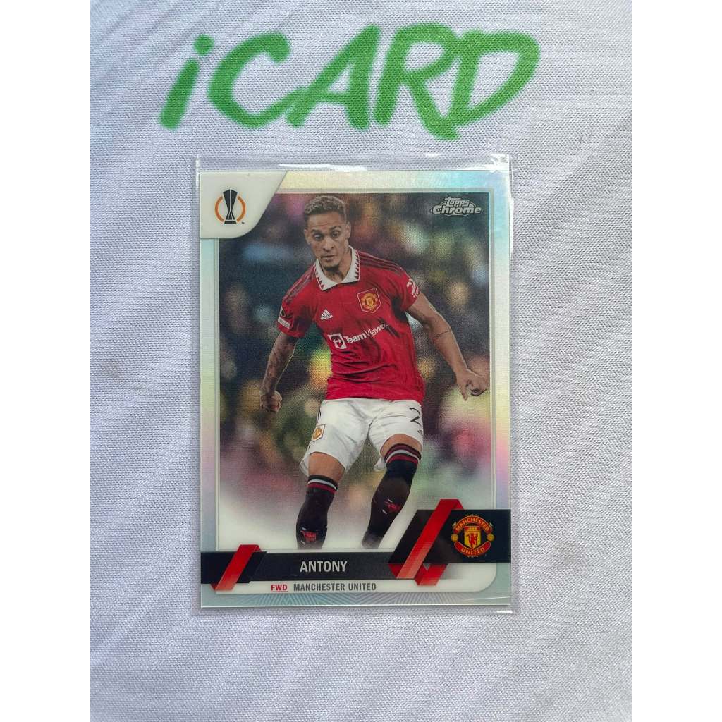 Thẻ bóng đá N284 Antony Manchester United Topps Chrome – UEFA Club Competitions 2022/23