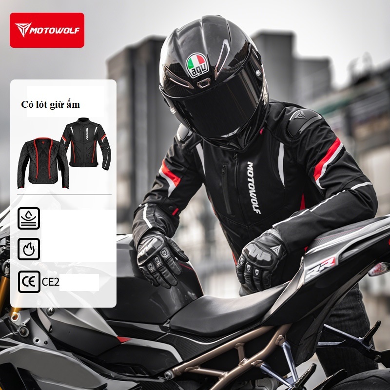 ÁO GIÁP Motowolf JM12-B CHÍNH HÃNG- Có lót giữ ấm
