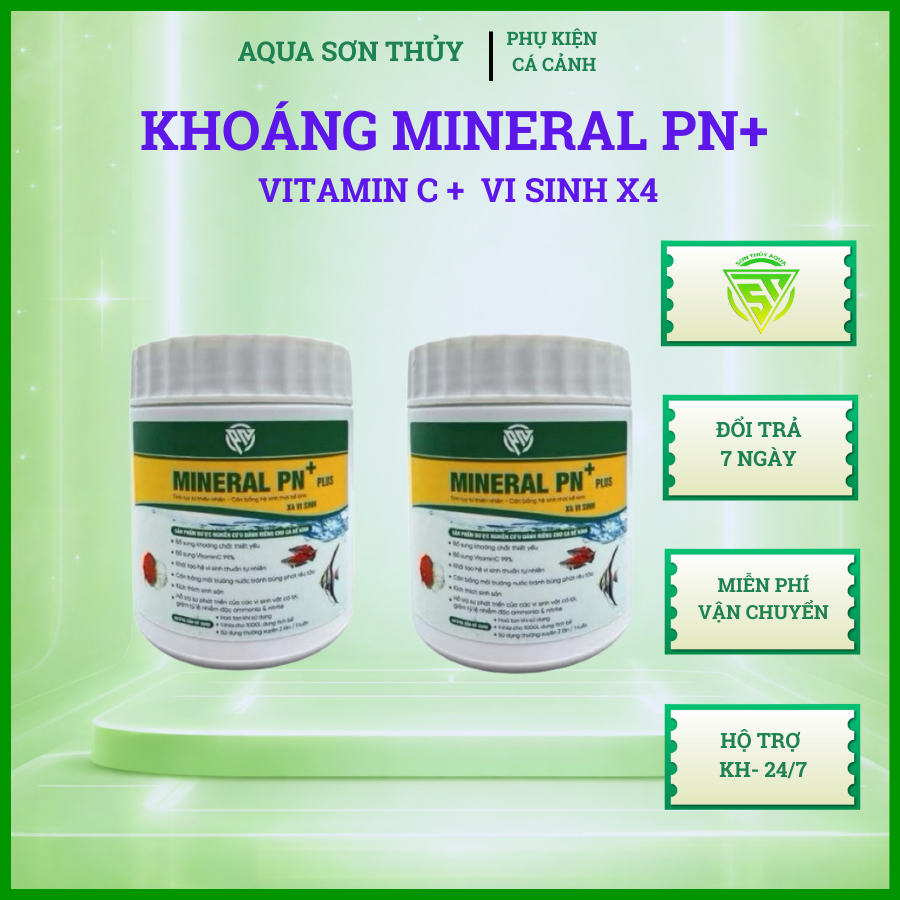 Khoáng Bột MINERAL PN+ Vitamin C +  Vi Sinh Cho Bể Cá Cảnh / Khoáng Cho Hồ Cá
