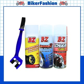 Combo vệ sinh sên xe máy BZ gồm Bôi trơn dưỡng sên BZ + Rửa sên BZ + Bàn chải sên 3D